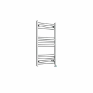 Bergen 1000 x 600mm Straight Chrome Thermostatic Touch Control Wifi Electric Heated Towel Rail