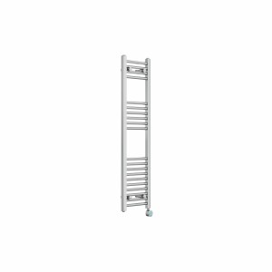Bergen 1200 x 300mm Straight Chrome Thermostatic Touch Control Electric Heated Towel Rail