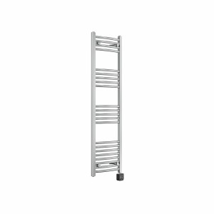 Fjord 1400 x 400mm Curved Chrome Thermostatic Wifi Control Electric Heated Towel Rail