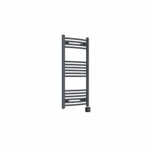 Fjord 1000 x 500mm Curved Anthracite Thermostatic Wifi Control Electric Heated Towel Rail
