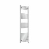 Fjord 1600 x 500mm Curved Chrome Thermostatic Touch Control Electric Heated Towel Rail
