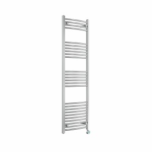 Fjord 1600 x 500mm Curved Chrome Thermostatic Touch Control Electric Heated Towel Rail