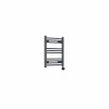 Fjord 600 x 500mm Curved Anthracite Thermostatic Touch Control Electric Heated Towel Rail