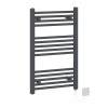 Bergen 800 x 500mm Straight Grey Electric Heated Towel Rail