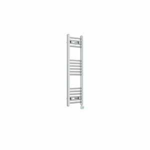 Bergen 1000 x 300mm Straight Chrome Thermostatic Touch Control Electric Heated Towel Rail