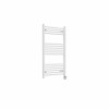 Bergen 1000 x 600mm Straight White Thermostatic Touch Control Electric Heated Towel Rail