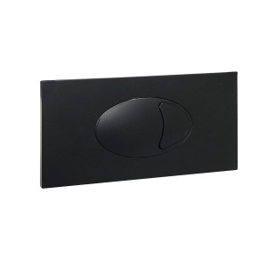Large Black Dual Flush Plate