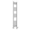 Fjord 1600 x 300mm Dual Fuel Curved Chrome Thermostatic Electric Heated Towel Rail