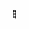 Bergen 600 x 300mm Straight Black Thermostatic Touch Control Electric Heated Towel Rail