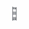 Fjord 1000 x 400mm Curved Anthracite Prefilled Electric Heated Towel Rail