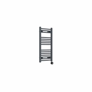 Bergen 800 x 400mm Straight Anthracite Thermostatic Touch Control Electric Heated Towel Rail
