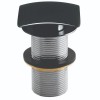 Black Square Unslotted Click Clack Basin Waste Matt Black