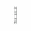 Fjord 1200 x 300mm Curved Chrome Thermostatic Touch Control Electric Heated Towel Rail