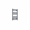 Bergen 800 x 500mm Straight Anthracite Prefilled Electric Heated Towel Rail