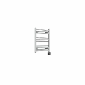 Fjord 600 x 500mm Curved Chrome Thermostatic Touch Control Electric Heated Towel Rail