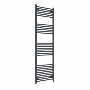 Bergen 1800 x 600mm Straight Anthracite Prefilled Electric Heated Towel Rail