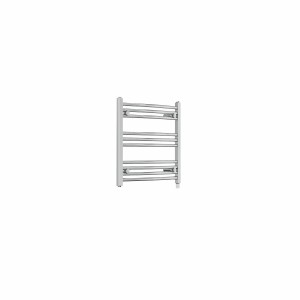 Fjord 600 x 600mm Curved Chrome Prefilled Electric Heated Towel Rail