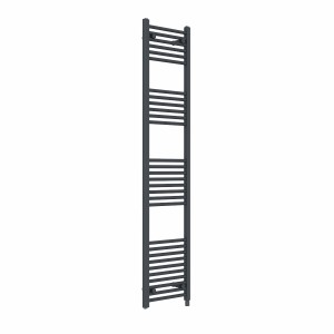 Bergen 1800 x 400mm Straight Anthracite Prefilled Electric Heated Towel Rail