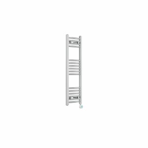 Fjord 1000 x 300mm Curved Chrome Thermostatic Touch Control Electric Heated Towel Rail
