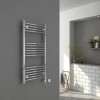 Bergen 1000 x 500mm Straight Chrome Electric Heated Thermostatic Towel Rail