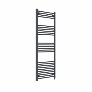 Bergen 1600 x 600mm Straight Anthracite Prefilled Electric Heated Towel Rail