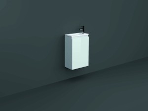 RAK-Joy 400mm One Door Wall Hung Vanity Unit With Slim Basin - Pure White