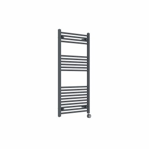 Bergen 1200 x 600mm Straight Anthracite Thermostatic Touch Control Electric Heated Towel Rail