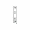Fjord 1200 x 300mm Curved Chrome Thermostatic Touch Control Wifi Electric Heated Towel Rail