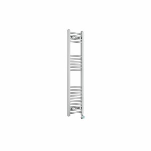 Fjord 1200 x 300mm Curved Chrome Thermostatic Touch Control Wifi Electric Heated Towel Rail
