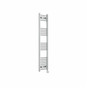Bergen 1400 x 300mm Straight Chrome Thermostatic Touch Control Electric Heated Towel Rail