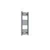 Bergen 1000 x 400mm Straight Anthracite Prefilled Electric Heated Towel Rail