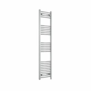 Fjord 1600 x 400mm Curved Chrome Prefilled Electric Heated Towel Rail