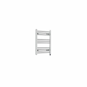 Bergen 600 x 500mm Straight Chrome Prefilled Electric Heated Towel Rail
