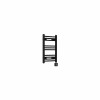 Bergen 600 x 400mm Straight Black Thermostatic Wifi Control Electric Heated Towel Rail