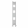 Bergen 1800 x 300mm Dual Fuel Straight Chrome Thermostatic Electric Heated Towel Rail