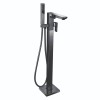 Coe Modern Freestanding Bath Shower Mixer Tap with Hand Shower Matt Black