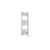 Fjord 1000 x 400mm Curved Chrome Thermostatic Touch Control Wifi Electric Heated Towel Rail