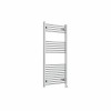 Bergen 1200 x 600mm Straight Chrome Thermostatic Touch Control Electric Heated Towel Rail