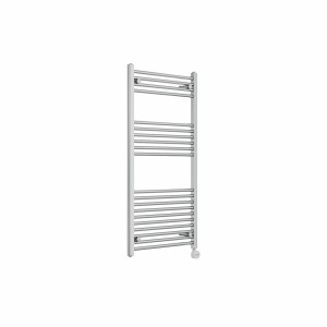 Bergen 1200 x 600mm Straight Chrome Thermostatic Touch Control Electric Heated Towel Rail