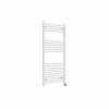 Bergen 1200 x 600mm Straight White Thermostatic Touch Control Wifi Electric Heated Towel Rail
