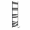 Fjord 1400 x 400mm Curved Anthracite HEC Thermostatic Electric Heated Towel Rail