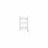 Bergen 600 x 500mm Straight White Thermostatic Touch Control Electric Heated Towel Rail