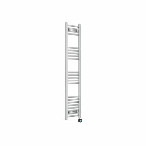 Bergen 1400 x 300mm Straight Chrome Thermostatic Touch Control Electric Heated Towel Rail