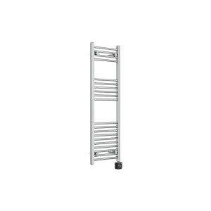 Bergen 1200 x 400mm Straight Chrome Thermostatic Wifi Control Electric Heated Towel Rail