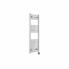 Fjord 1200 x 400mm Curved Chrome Thermostatic Touch Control Wifi Electric Heated Towel Rail