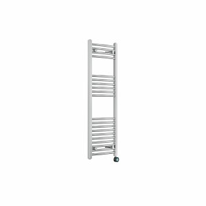 Fjord 1200 x 400mm Curved Chrome Thermostatic Touch Control Wifi Electric Heated Towel Rail