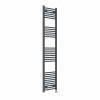 Fjord 1800 x 400mm Curved Anthracite Thermostatic Touch Control Wifi Electric Heated Towel Rail