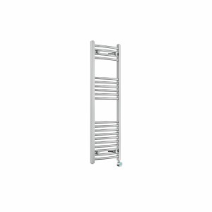 Fjord 1200 x 400mm Curved Chrome Thermostatic Touch Control Wifi Electric Heated Towel Rail