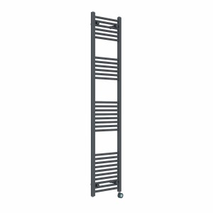 Bergen 1800 x 400mm Straight Anthracite Thermostatic Touch Control Wifi Electric Heated Towel Rail