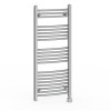 Fjord 1150 x 500mm Curved Chrome Thermostatic Electric Heated Towel Rail